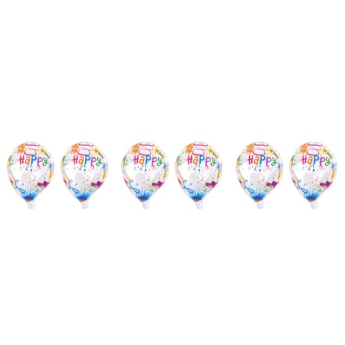 TOYANDONA 6 Stk Transparenter Pop-ball-ballon Aufblasbare Luftbälle Transparente Heliumballons Ballons Anzünden Party-festival-dekoration Geburtstagsfeier Ballon Luftballon Tpu Kind Blase von TOYANDONA