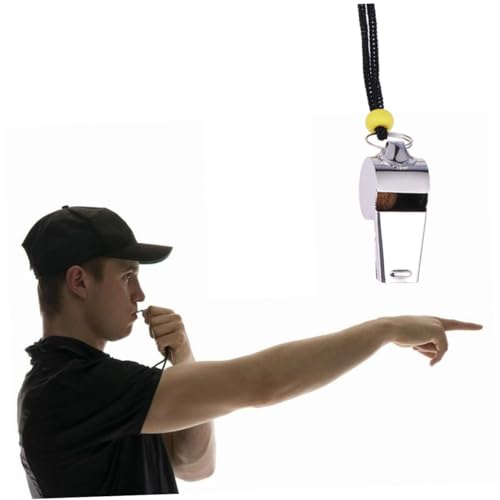 TOYANDONA 6 Stück Edelstahl Pfeifen mit Schwarzem Lanyard Robuste Sport und Schiedsrichterpfeifen für Fußball Training Notfall und Outdoor Einsatz Laut Langlebig Tragbar TOYANDONA 6 Stück Edelstahl Pfeifen mit Schwarzem Lanyard Robuste Sport und Schiedsrichterpfeifen für Fußball Training Notfall und Outdoor Einsatz Laut Langlebig Tragbar von TOYANDONA