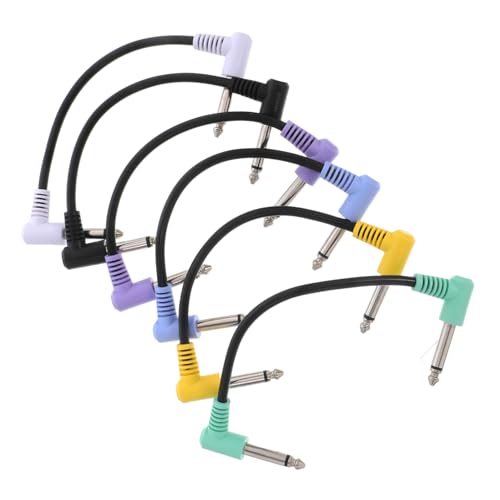 TOYANDONA 6 Stück Effektkabel Patchkabel Für Gitarre Rechtwinkliges Pedalkabel Gitarren Patchkabel Gitarren Rechtwinkliges Audio Patch Effektpedal Anschlusskabel von TOYANDONA