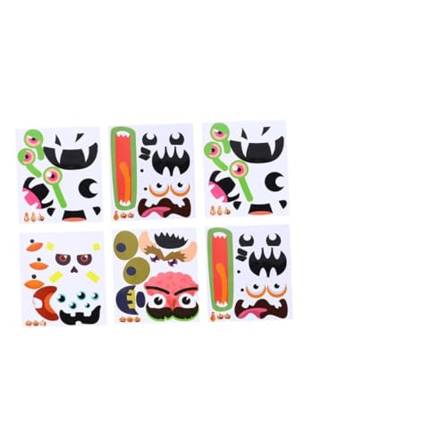 TOYANDONA 6 Stück Halloween Kürbis Aufkleber Halloween Aufkleber Deko Kürbis Dekorieren Kürbisgesicht Aufkleber Dekorieren Bastelaufkleber Dekorieren Sticker Kürbisaufkleber Papier von TOYANDONA