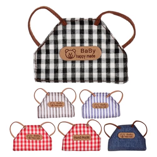 TOYANDONA 6 Stück Karierte Denim Schürzen für Puppen Mini Kleidung für DIY Bastelprojekte und Rollenspiele von TOYANDONA