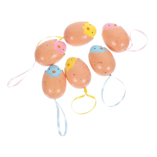 TOYANDONA 6stücke Osterei Dekorationen Für Osterbaum Bunte Hängende Eier Für Kreative Ostern Deko Für Haus Und Garten Langlebige Und Leichte Ornamente TOYANDONA 6stücke Osterei Dekorationen Für Osterbaum Bunte Hängende Eier Für Kreative Ostern Deko Für Haus Und Garten Langlebige Und Leichte Ornamente von TOYANDONA