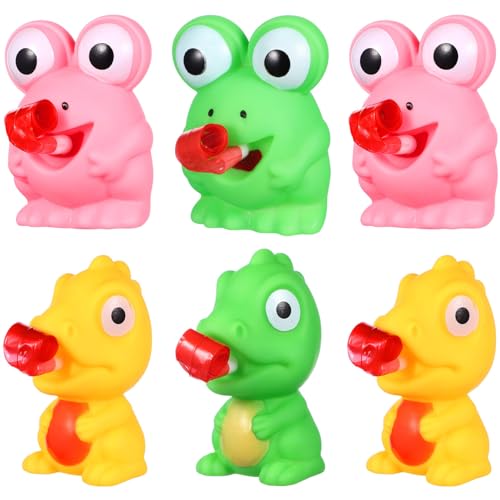TOYANDONA 6 Stück Stress-Gummi-Froschspielzeug Quetschspielzeug Frosch Squishy-Dinosaurierspielzeug Knallfrosch Sensorisches Spielzeug Partygeschenk Für Kinder (Zufällige Farbe) von TOYANDONA