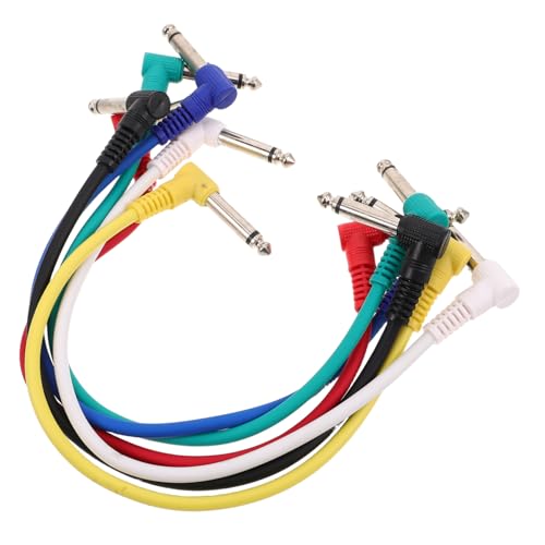 TOYANDONA 6 Stück Teiliges Elektrisches Gitarren Patchkabel Geräuschfreies Audiokabel für Effektpedale Vielseitig Einsetzbar für Gitarre und Bass für Studio und Live Performance von TOYANDONA