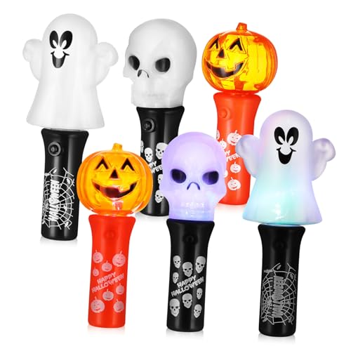 TOYANDONA 6 Stück Teiliges Halloween Party mit Blinkenden Leuchtstäben Kürbis Skelett und Geist Motive Batteriebetriebene Kunststoff Flashsticks für Erwachsene für Nachtveranstaltungen TOYANDONA 6 Stück Teiliges Halloween Party mit Blinkenden Leuchtstäben Kürbis Skelett und Geist Motive Batteriebetriebene Kunststoff Flashsticks für Erwachsene für Nachtveranstaltungen von TOYANDONA