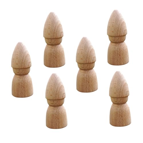 TOYANDONA 6 Stück Teiliges Handbemaltes Holzpuppen Bastelset Kreative DIY Holzfiguren für Flexible Holzdekoration Pädagogisches Handwerks Natürliche Holzmaterialien zum Bemalen und TOYANDONA 6 Stück Teiliges Handbemaltes Holzpuppen Bastelset Kreative DIY Holzfiguren für Flexible Holzdekoration Pädagogisches Handwerks Natürliche Holzmaterialien zum Bemalen und von TOYANDONA
