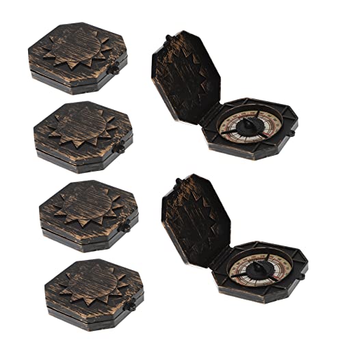 TOYANDONA 6 Stück Teiliges Piratenkompass Leichtes Sicheres Cosplay Zubehör für Piratenparty Dekorationen Weihnachtskostüm Accessoire mit Glatten Kanten und Authentischem Design von TOYANDONA