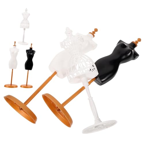 TOYANDONA 6 Stück Teiliges Puppenkleiderständer Kunststoff Miniatur Puppenständer für Puppenkleider Display Glatte Oberfläche Stabil Sicher für Puppenhaus Dekoration und DIY von TOYANDONA