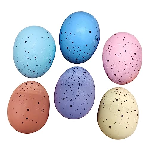 TOYANDONA 6 Stück Teiliges Simulierte Ostereier Modell Bunte Dekorative Eier für Bemalbare Deko Kreative Frühlingsfiguren Sicheres Material als Lernspielzeug und Partyzubehör TOYANDONA 6 Stück Teiliges Simulierte Ostereier Modell Bunte Dekorative Eier für Bemalbare Deko Kreative Frühlingsfiguren Sicheres Material als Lernspielzeug und Partyzubehör von TOYANDONA