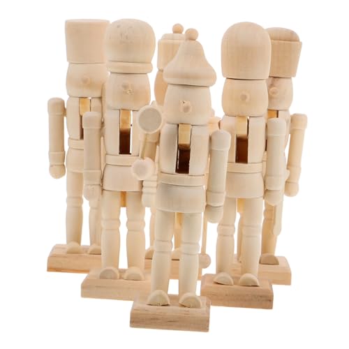 TOYANDONA 6 Stück Teiliges Unbemalter Holz Figuren für DIY Weihnachtsdekoration Kreative Bastelspielzeuge für Erwachsene für Bastelprojekte TOYANDONA 6 Stück Teiliges Unbemalter Holz Figuren für DIY Weihnachtsdekoration Kreative Bastelspielzeuge für Erwachsene für Bastelprojekte von TOYANDONA