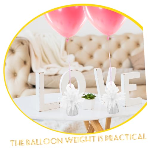 TOYANDONA 6 Stück Weiße Ballonbeschwerer für Hochzeit Party Praktische Helium Ballon Gewichte zum Befestigen und Dekorieren Einfach zu Binden für Indoor und Outdoor Feierlichkeiten von TOYANDONA