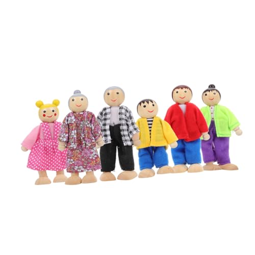 TOYANDONA 6 Teiliges Set Aus Natürlichen Holzfiguren Für Familien Dekoration DIY Puppenfamilie Als Tischdeko Handgefertigte Puppen Für Kreatives Und Gestalten Ideales Für TOYANDONA 6 Teiliges Set Aus Natürlichen Holzfiguren Für Familien Dekoration DIY Puppenfamilie Als Tischdeko Handgefertigte Puppen Für Kreatives Und Gestalten Ideales Für von TOYANDONA
