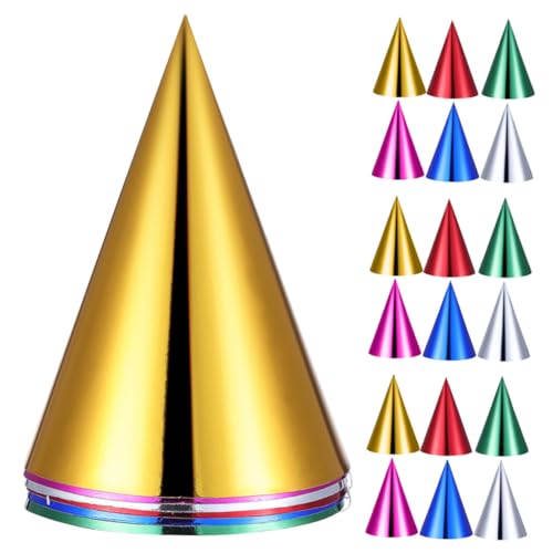 TOYANDONA 60 Stück Teiliges Geburtstag Partyhüte Metallic Papier Geburtstagskegel mit Elastischem Band Leichter Sicherer Sitz DIY Montage für Jubiläen und Festliche Feiern TOYANDONA 60 Stück Teiliges Geburtstag Partyhüte Metallic Papier Geburtstagskegel mit Elastischem Band Leichter Sicherer Sitz DIY Montage für Jubiläen und Festliche Feiern von TOYANDONA