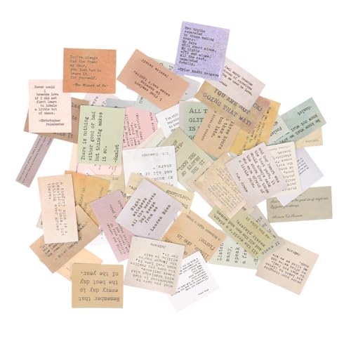 TOYANDONA 60 Stück Vintage Motivationsaufkleber DIY Scrapbooking Sticker für Planer Journal Tagebuch Wasserfeste Inspirierende Zitate Aufkleber für Kreative Bastelprojekte von TOYANDONA
