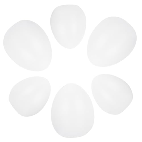 TOYANDONA 6st Bemalter Ei-embryo Eier Weiß Handbuch Plastik Partybedarf von TOYANDONA