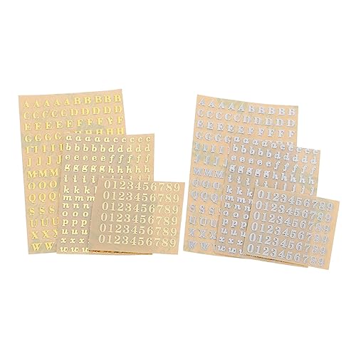 TOYANDONA 6stücke Aufkleber Für Buchstaben Und Zahlen Selbstklebende Epoxidharz Sticker Für Scrapbooking Glänzende Goldene Und Silberne Und Kleinbuchstaben Dekorative Aufkleber Für TOYANDONA 6stücke Aufkleber Für Buchstaben Und Zahlen Selbstklebende Epoxidharz Sticker Für Scrapbooking Glänzende Goldene Und Silberne Und Kleinbuchstaben Dekorative Aufkleber Für von TOYANDONA