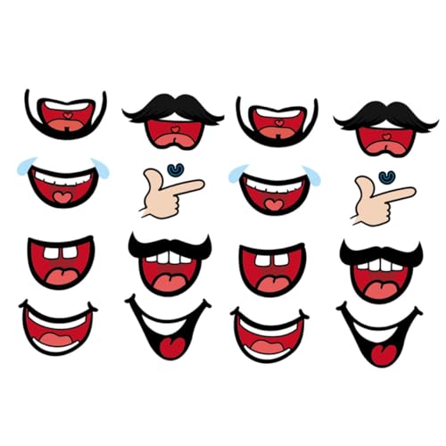 TOYANDONA 8 Packungen Selbstklebende Mundaufkleber Lippenmotive Langlebige Kunststoff Sticker Ablösbar Realistische Smile Designs zur Maskendekoration für Freunde und Familie TOYANDONA 8 Packungen Selbstklebende Mundaufkleber Lippenmotive Langlebige Kunststoff Sticker Ablösbar Realistische Smile Designs zur Maskendekoration für Freunde und Familie von TOYANDONA