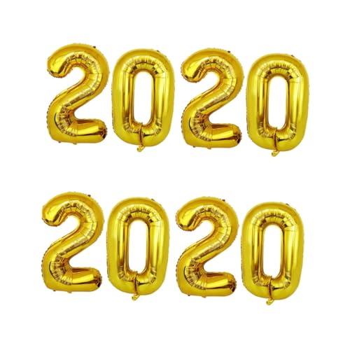 TOYANDONA 8 32 2020 Partydekorationen für neue Jahr dekorativer Abschlussfoto 2020 ballons balloons Hochzeitsdekoration Aluminiumfolie schmücken Geschenk Partybedarf von TOYANDONA
