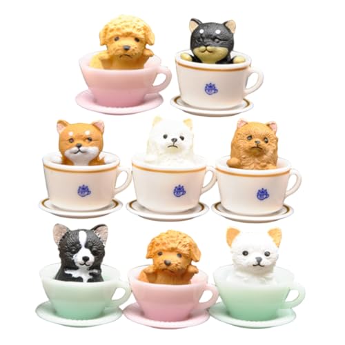 TOYANDONA 8 Stück Teiliges Mini Katzen und Hundefigurenset Realistische Detailreiche Miniaturtiere für Puppenhaus Dekoration Kreative Kuchendeko Vielseitige Wohnaccessoires und Geschenkideen von TOYANDONA