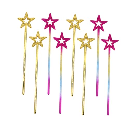TOYANDONA 8 Stück Teiliges Sternförmige Feen Zauberstäbe aus Kunststoff für Kindergeburtstag Halloween Cosplay Partyzubehör Gold Regenbogenfarben Sichere und Attraktive Accessoires für TOYANDONA 8 Stück Teiliges Sternförmige Feen Zauberstäbe aus Kunststoff für Kindergeburtstag Halloween Cosplay Partyzubehör Gold Regenbogenfarben Sichere und Attraktive Accessoires für von TOYANDONA