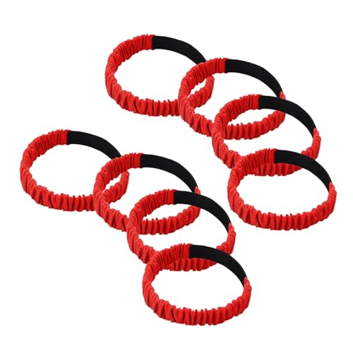 TOYANDONA 8 Stück Zwei-Personen-Dreibeingurt elastisches Bindeseil mit Beinen Dreibeiniges Rennen für Rennbandspiel 3-leg-Bänder Rennbänder Verlängerungskabel aus Gummi rot von TOYANDONA