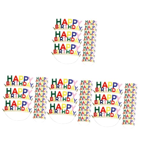 TOYANDONA 80 Stk Geburtstagshut Geburtstagsstift Party-Kopfbedeckung Tiara Stirnband Kappen Partygeschenke für Kinder Partyhüte für Kinder Kuchen Krone Haarschmuck Partyhut Requisiten Papier von TOYANDONA