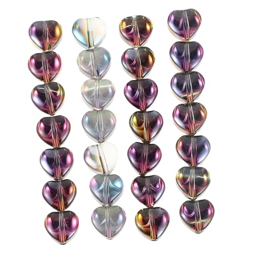 TOYANDONA 80 Stück Herzform Glasperlen DIY Schmuckzubehör für Armbänder und Bunte Vielseitige Perlen für Kreative Bastelprojekte für Valentinstag TOYANDONA 80 Stück Herzform Glasperlen DIY Schmuckzubehör für Armbänder und Bunte Vielseitige Perlen für Kreative Bastelprojekte für Valentinstag von TOYANDONA