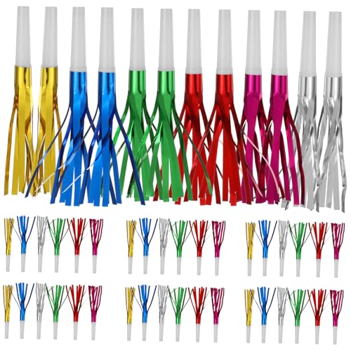 TOYANDONA 8Packungen Party Blashörner Metallfransen Geburtstags und Weihnachtsfeier Geräuschmacher für für Abschlussfeiern von TOYANDONA