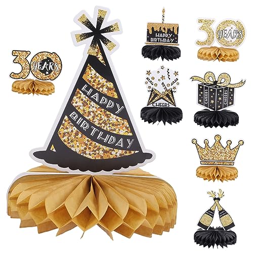 TOYANDONA 8 Stück Waben-mittelstücke Zum 30 Geburtstag Dekorationen Elegante Waben-tischdekoration Für Geburtstagsparty-zubehör TOYANDONA 8 Stück Waben-mittelstücke Zum 30 Geburtstag Dekorationen Elegante Waben-tischdekoration Für Geburtstagsparty-zubehör von TOYANDONA