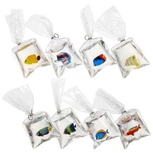 TOYANDONA 8st Transparenter Fischschmuck Aus Kunstharz Fisch-wasserbeutel-anhänger Ohrringe Selber Machen Fischanhänger Für Schmuck Harz- -anhänger Fischanhänger Aus Harz Plastik TOYANDONA 8st Transparenter Fischschmuck Aus Kunstharz Fisch-wasserbeutel-anhänger Ohrringe Selber Machen Fischanhänger Für Schmuck Harz- -anhänger Fischanhänger Aus Harz Plastik von TOYANDONA