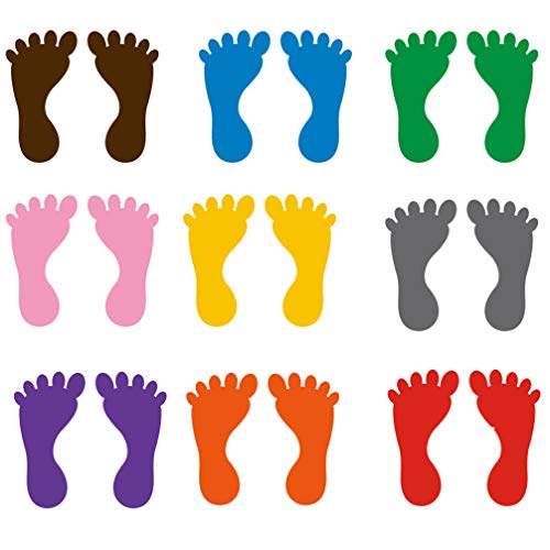 TOYANDONA 9 Paare fußabdruck Boden Aufkleber Bunte Wand fußabdruck Aufkleber wandkunst für schulkindergarten klassenzimmer kinderzimmer Dekoration TOYANDONA 9 Paare fußabdruck Boden Aufkleber Bunte Wand fußabdruck Aufkleber wandkunst für schulkindergarten klassenzimmer kinderzimmer Dekoration von TOYANDONA