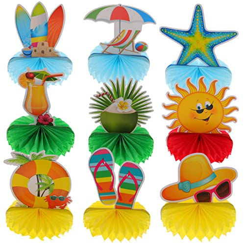 TOYANDONA 9St sommerliche Wabenornamente Aloha-Partydekorationen Girlande Schwimmbad Hula Heimdekoration Hawaii Party Dekoration Hawaii tischdeko Waben schmücken Partygeschenke Papier von TOYANDONA