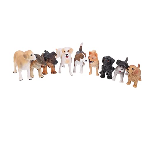 TOYANDONA 9st Welpenmodell Kuchendekoration Hundefiguren Kinderspielzeug Desktop-dekor Mini-Hund Tischdekorationen Innenausstattung Für Damen Miniaturdekoration Ornamente Hündchen PVC von TOYANDONA