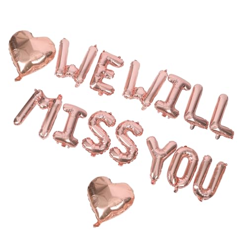 TOYANDONA Abschlussfeier Party Deko Roségold Buchstaben Herzballon We Will Miss You Luftballons Girlande Abschlussball Geburtstag Feier TOYANDONA Abschlussfeier Party Deko Roségold Buchstaben Herzballon We Will Miss You Luftballons Girlande Abschlussball Geburtstag Feier von TOYANDONA