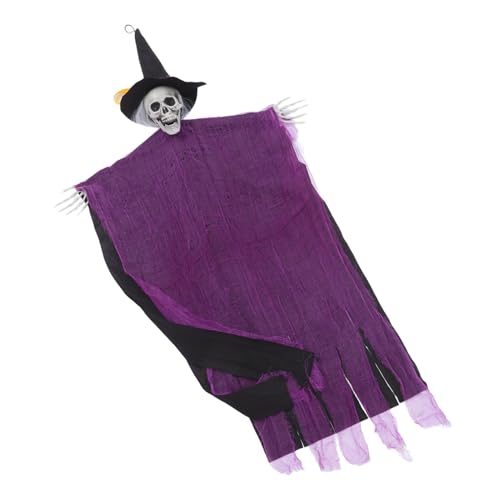 TOYANDONA Anpassbarer Skeletthängender Geist mit Langem Gewand für Garten Terrasse Balkon und Innenräume Spooky Halloween Dekoration von TOYANDONA