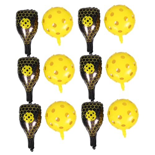 TOYANDONA Aufblasbare Pickleball Paddle Ballons Aluminiumfolie Luftballons in Gelb Cartoon Sport Geburtstag Deko Party und Outdoor Spiel Dekoration Schläger Runde Ballons TOYANDONA Aufblasbare Pickleball Paddle Ballons Aluminiumfolie Luftballons in Gelb Cartoon Sport Geburtstag Deko Party und Outdoor Spiel Dekoration Schläger Runde Ballons von TOYANDONA