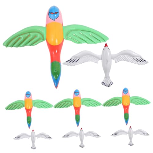 TOYANDONA Aufblasbares Poolspielzeug Teilig mit Seemöwen und Papageien Langlebige Wasserspielzeug Deko für Strandparty Schwimmbad und Outdoor Wasseraktivitäten von TOYANDONA