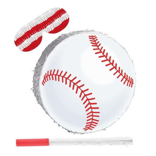 TOYANDONA Baseball Pinata mit Blindenbinde Schläger und Konfetti Langlebige Pappcrepe Dekoration für Kindergeburtstag Sportparty und Baseball-mottoparty-spielspaß TOYANDONA Baseball Pinata mit Blindenbinde Schläger und Konfetti Langlebige Pappcrepe Dekoration für Kindergeburtstag Sportparty und Baseball-mottoparty-spielspaß von TOYANDONA