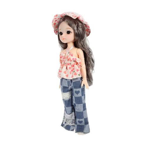 TOYANDONA Bjd Gelenkpuppe im Boho Stil Große Kawaii Puppe mit Kleidung Schuhen und Hut für Kreatives und Fantasievolle von TOYANDONA