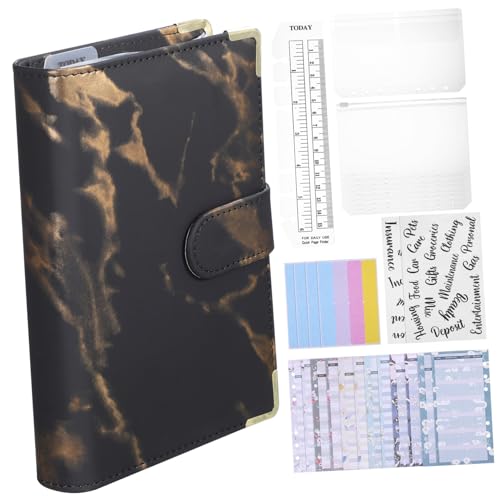TOYANDONA Budget Binder mit Geldumschlägen Vielseitiger Budgetplaner mit Dicken Seiten und Mehreren Taschen Organizer für Ausgaben Rechnungen Quittungen Budgetaufkleber PVC Schutzhülle von TOYANDONA
