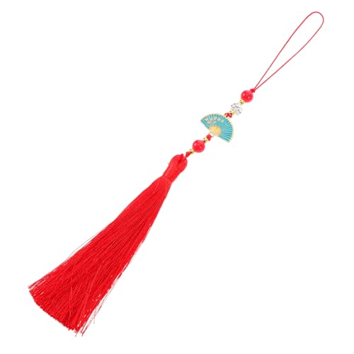 TOYANDONA Chinesischer Quasten Anhänger mit Fächer und Troddel Elegantes Schmuckstück für Taichi Kampfkunst und Dekorative Aufhängung Rotes Design Vielseitig Einsetzbar als Anhänger oder TOYANDONA Chinesischer Quasten Anhänger mit Fächer und Troddel Elegantes Schmuckstück für Taichi Kampfkunst und Dekorative Aufhängung Rotes Design Vielseitig Einsetzbar als Anhänger oder von TOYANDONA