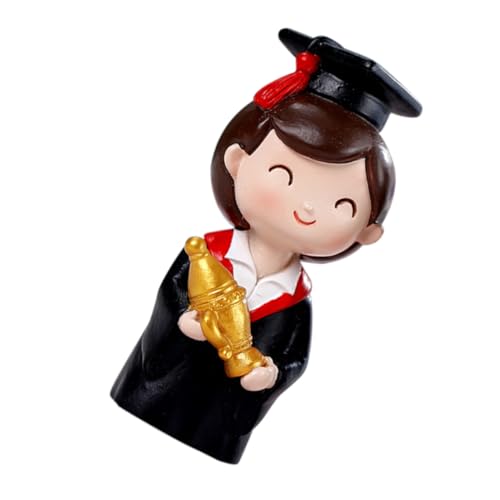 TOYANDONA Doktor Backkuchen -ornamente Kuchenverzierung Dekorationen Kuchen Verzieren Party Abschlusskuchendekor Abschluss-dessert-topper Hochzeit Kuchen -topper Black Harz von TOYANDONA