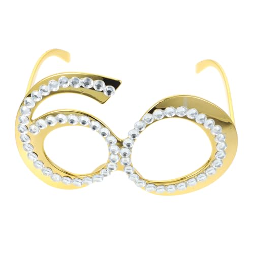 TOYANDONA Geburtstagsbrille mit Strasssteinen Leichte Kunststoff-nummerngläser Dekorative Partybrille für Jubiläumsfeier Foto-requisit Goldfarben Tragbar und Auffällig TOYANDONA Geburtstagsbrille mit Strasssteinen Leichte Kunststoff-nummerngläser Dekorative Partybrille für Jubiläumsfeier Foto-requisit Goldfarben Tragbar und Auffällig von TOYANDONA