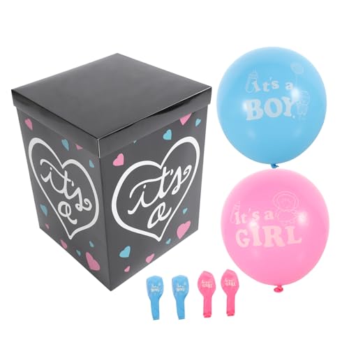 TOYANDONA Gender Reveal Box aus Papier und Sichere Shower Deko mit Je Blauen und Rosa Luftballons Kreative Geschenkbox zur Geschlechtsverkündung Originelles Partyzubehör für Babyparty TOYANDONA Gender Reveal Box aus Papier und Sichere Shower Deko mit Je Blauen und Rosa Luftballons Kreative Geschenkbox zur Geschlechtsverkündung Originelles Partyzubehör für Babyparty von TOYANDONA