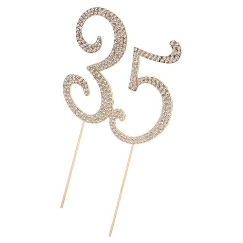 TOYANDONA Glitzernder Rhinestone Kuchen Topper für Persönliche Feierlichkeiten Elegante Tortendekoration für Geburtstag und von TOYANDONA