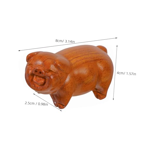 TOYANDONA Glücksschwein Holzfigur aus Blumenholz Handgeschnitzt Glatte Oberfläche Niedliche Schwein Deko für Wohnzimmer Büro Geschenk Feng Shui Schmuck TOYANDONA Glücksschwein Holzfigur aus Blumenholz Handgeschnitzt Glatte Oberfläche Niedliche Schwein Deko für Wohnzimmer Büro Geschenk Feng Shui Schmuck von TOYANDONA