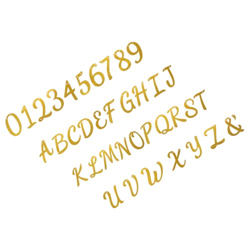 TOYANDONA Goldglitzer Alphabet Zahlenbanner Wiederverwendbare Buchstaben Zahlen für Geburtstags Hochzeitsdeko Funkelndes DIY Party Goldenen Glitzeranhängern von TOYANDONA