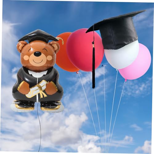 TOYANDONA Graduation Party Dekoration Stehender Teddybär Folienballon für Abschlussfeier Einzigartiger Doktor-bär Luftballon als Fotohintergrund Übergroßer Partyballon für Abschlussfeste und TOYANDONA Graduation Party Dekoration Stehender Teddybär Folienballon für Abschlussfeier Einzigartiger Doktor-bär Luftballon als Fotohintergrund Übergroßer Partyballon für Abschlussfeste und von TOYANDONA