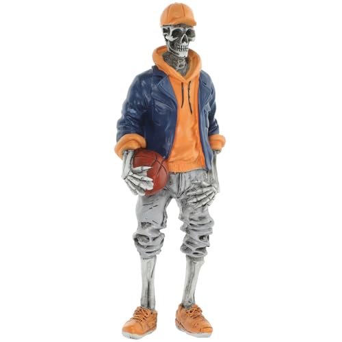 TOYANDONA Halloween Skelett Figur aus Resin Einzigartige Tischdeko für Halloween für Schreibtisch und Regal Robustes Material Lustiges Design von TOYANDONA