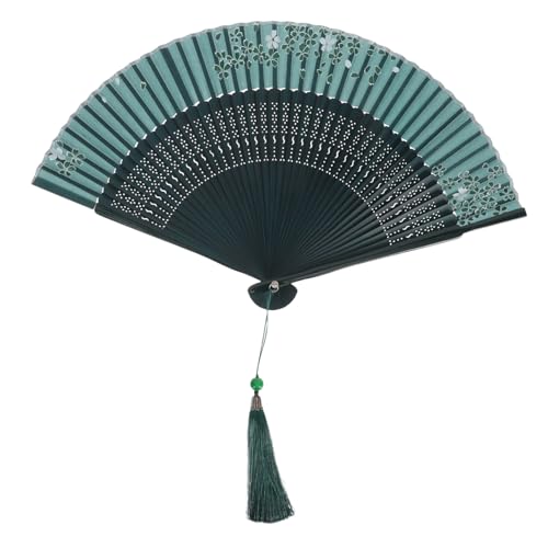 TOYANDONA Handfächer Faltbar Vintage Retro Chinesischer Fächer mit Blumenmuster für Tanz Bühnenauftritt Party Dekoration und Sommerkühlung von TOYANDONA